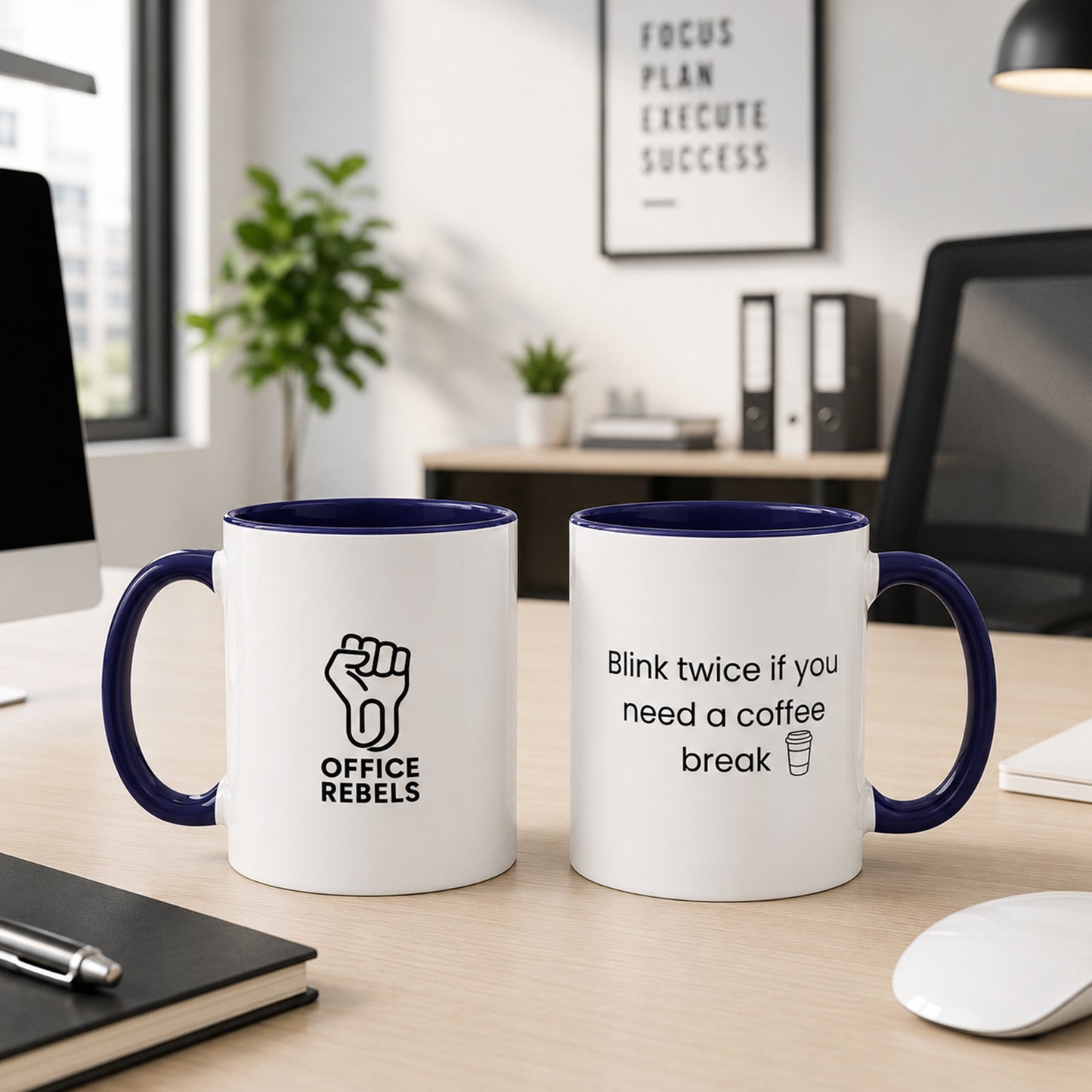 "Blink Twice if You Need a Coffee Break." Mug