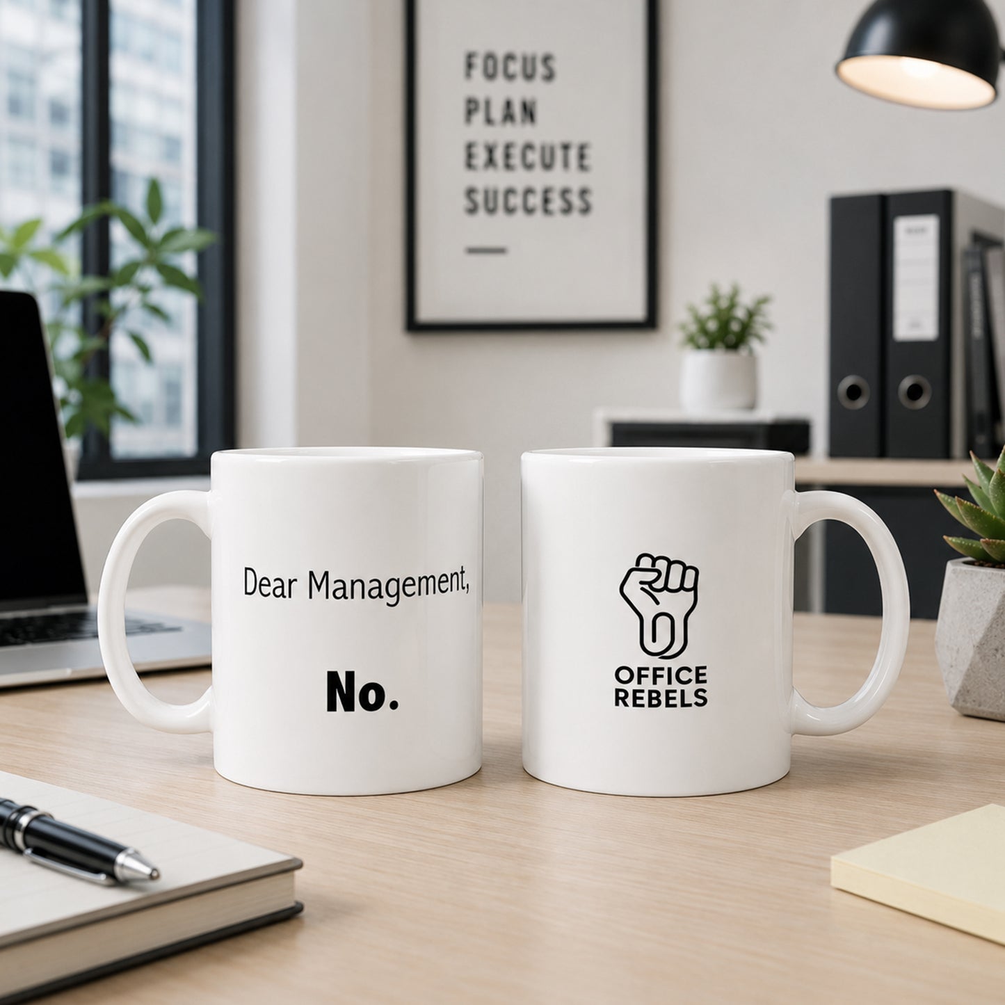 "Dear Management, No." Mug