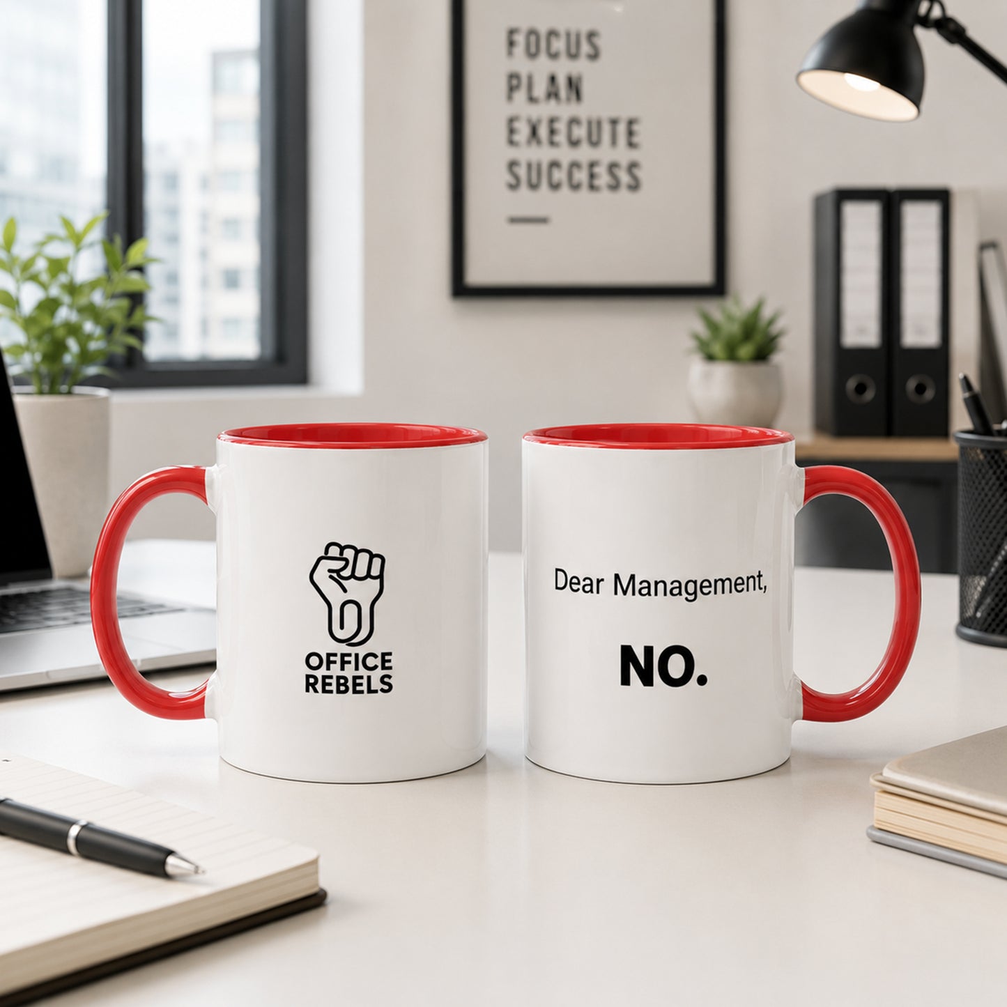 "Dear Management, No." Mug